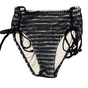 Xhilaration black netting over light nude lining bikini bottom size Medium